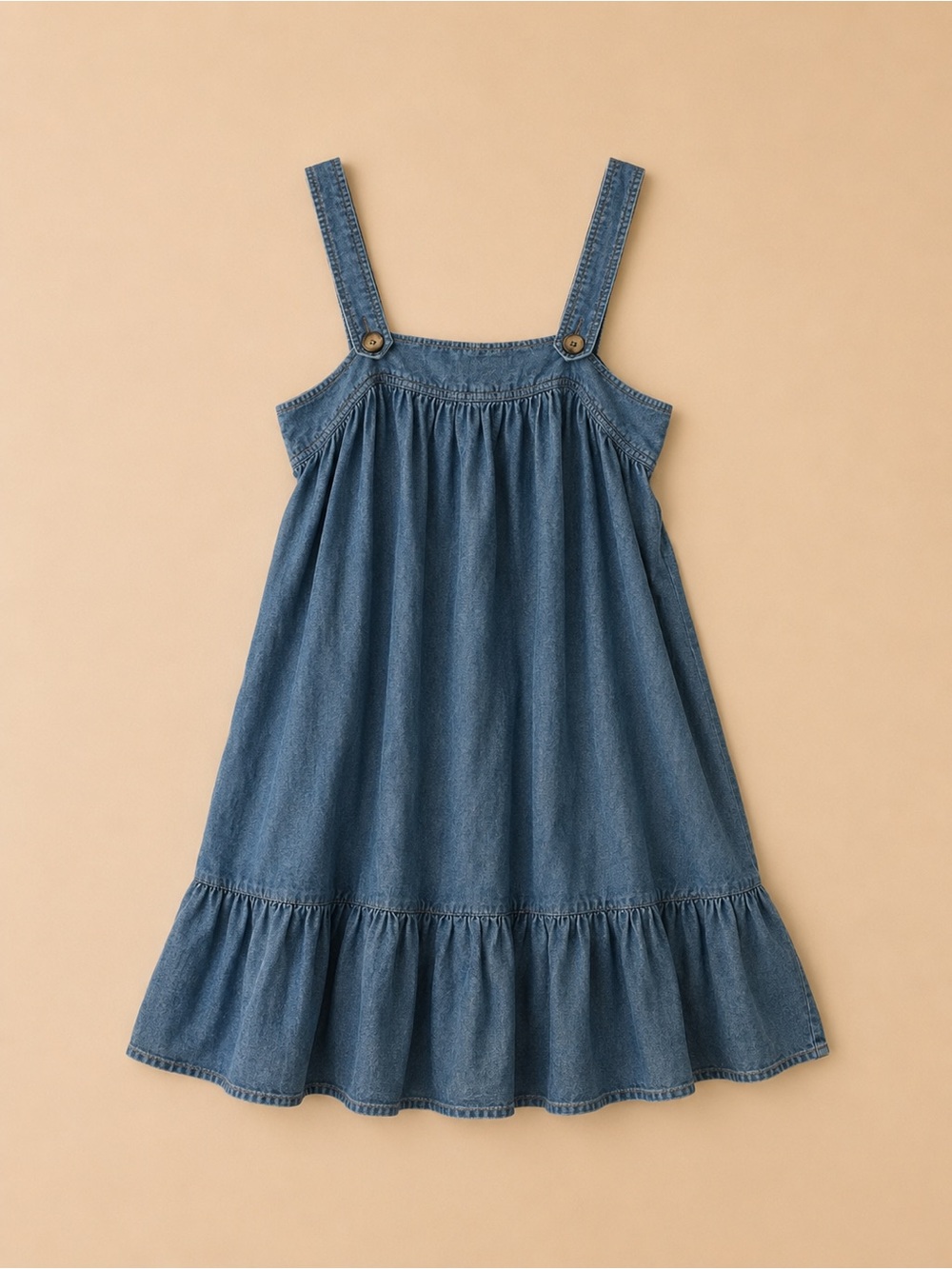 Laurence Doligé Bras Paris Chambray Babydoll Pinafore Dress | Size 2
